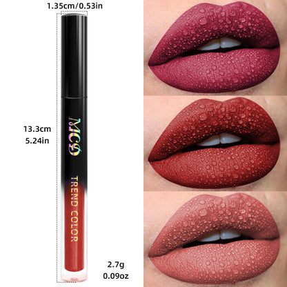 19-Color Matte Velvet Liquid Lipstick – Waterproof Nude to Red Lip Tint