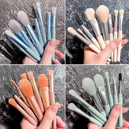 8-Piece Professional Makeup Brush Set – Face & Eye Tools