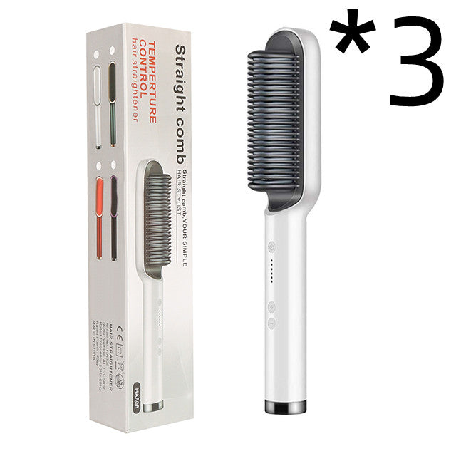 2-in-1 Hair Straightener & Curler Brush