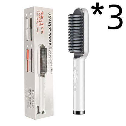 2-in-1 Hair Straightener & Curler Brush