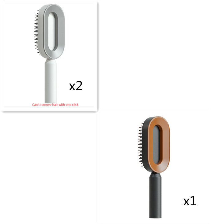 One-Click Self Cleaning Hair Brush