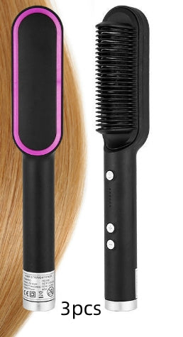 2-in-1 Hair Straightener & Curler Brush