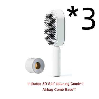 One-Click Self Cleaning Hair Brush