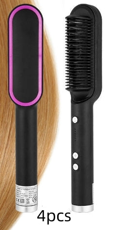 2-in-1 Hair Straightener & Curler Brush