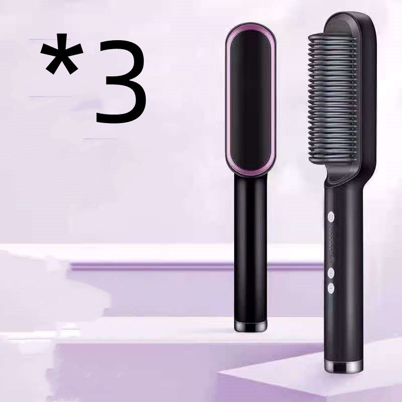 2-in-1 Hair Straightener & Curler Brush