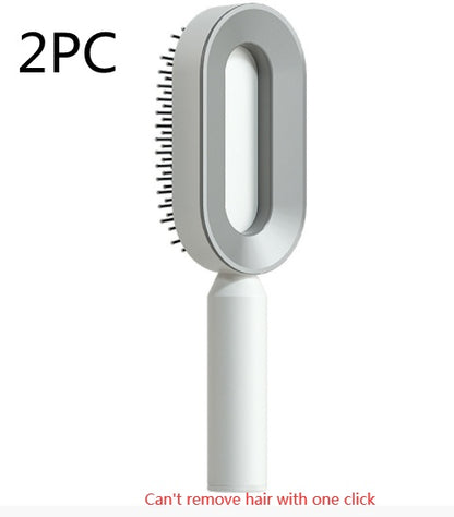 One-Click Self Cleaning Hair Brush