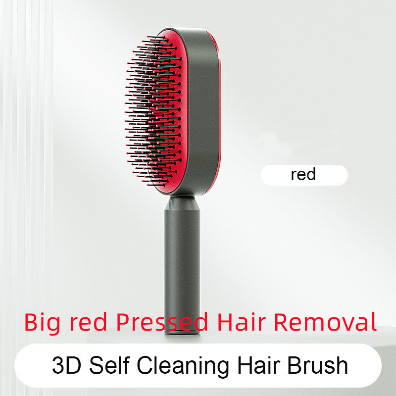 One-Click Self Cleaning Hair Brush