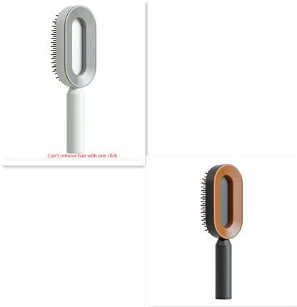 One-Click Self Cleaning Hair Brush