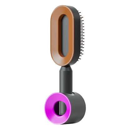 One-Click Self Cleaning Hair Brush