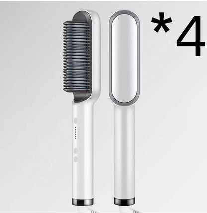 2-in-1 Hair Straightener & Curler Brush